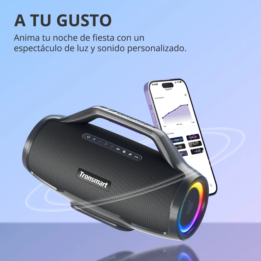 130W Portable Party Bluetooth Speaker – IPX6 & Light Show
