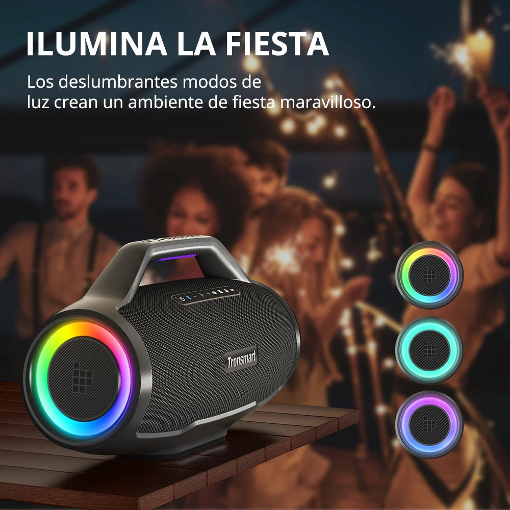 130W Portable Party Bluetooth Speaker – IPX6 & Light Show