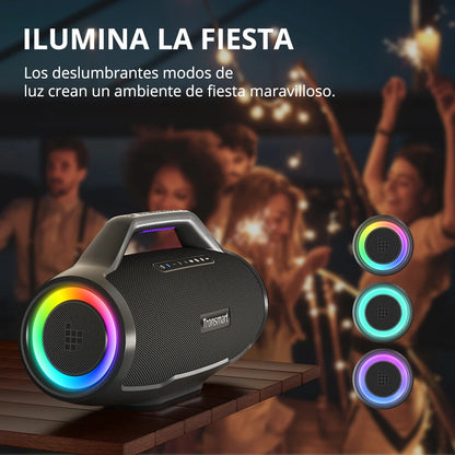 130W Portable Party Bluetooth Speaker – IPX6 & Light Show
