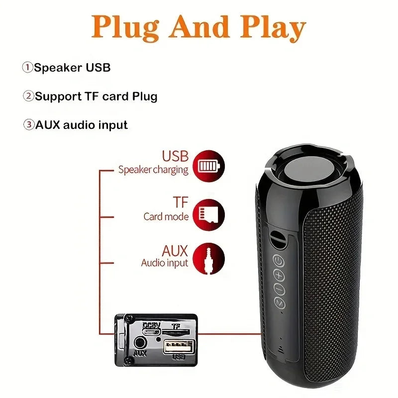 Portable Bluetooth Speaker With FM Radio & USB Playback