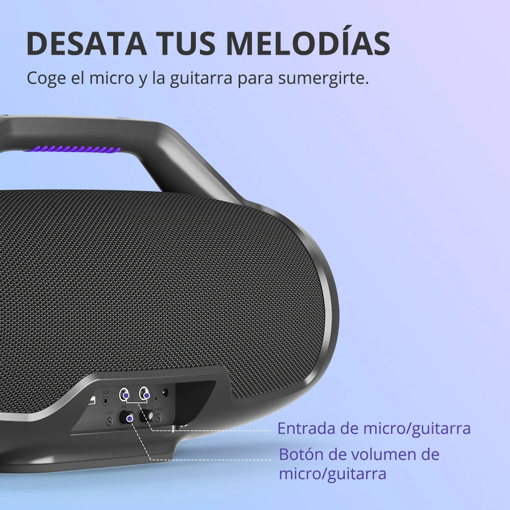 130W Portable Party Bluetooth Speaker – IPX6 & Light Show