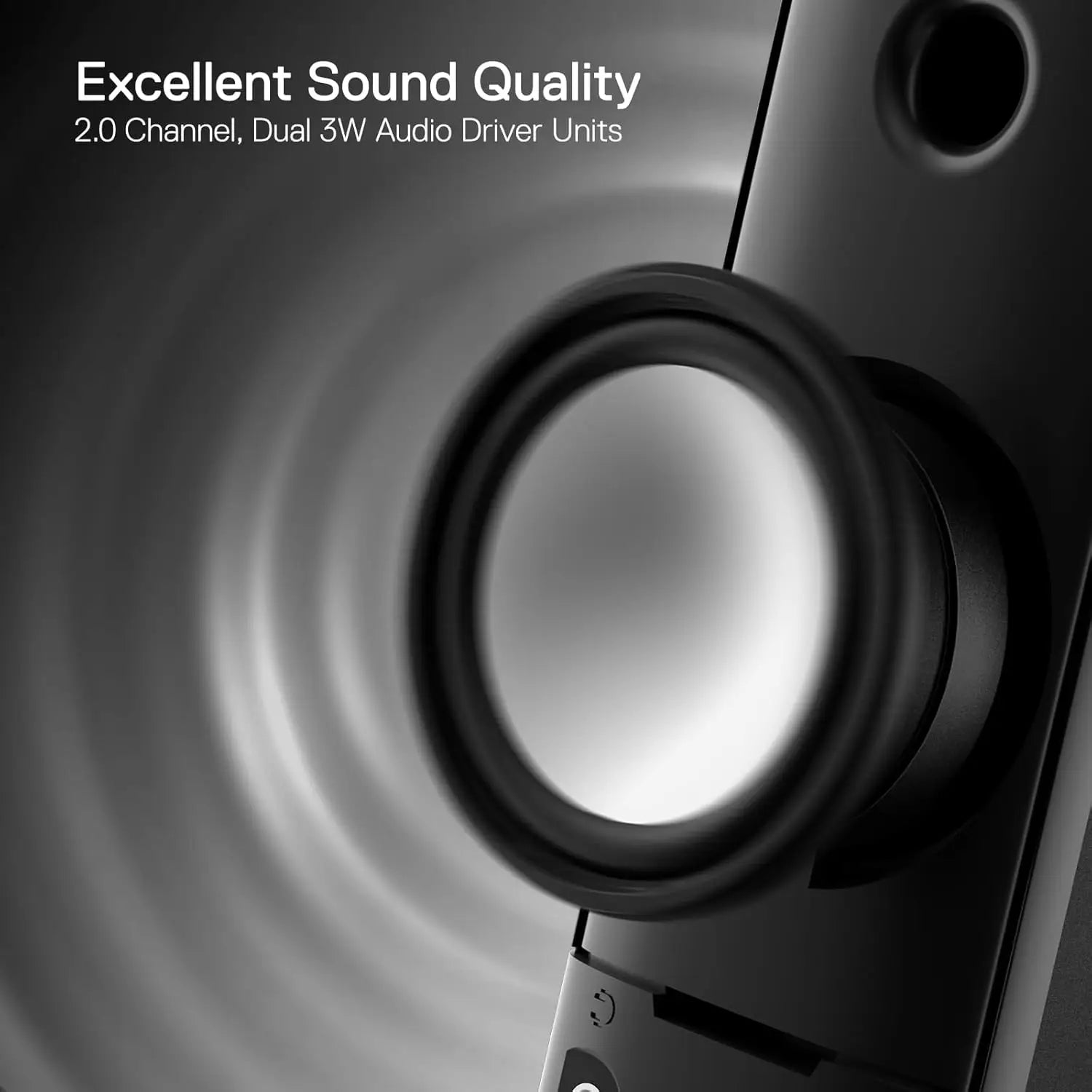2.0 Channel PC Gaming Soundbar Speakers – Red Backlight